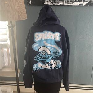 Smurf hoodie- large NEW